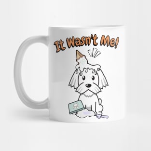 It wasnt me - white dog Mug
